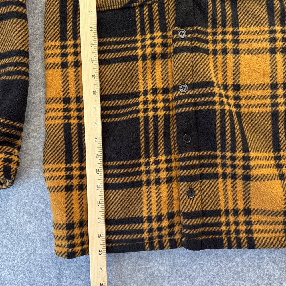 Blackridge Outfitters Mens Small Orange Plaid Fleece Lined Flannel‎ EUC - Picture 5 of 8
